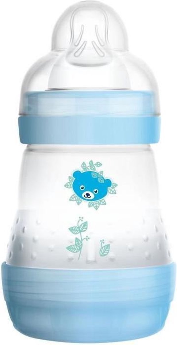 MAM Anti-Colic Easy Start-fles - 160 ml - 0 tot 6 maanden - Speenstroom 1 - Blauw