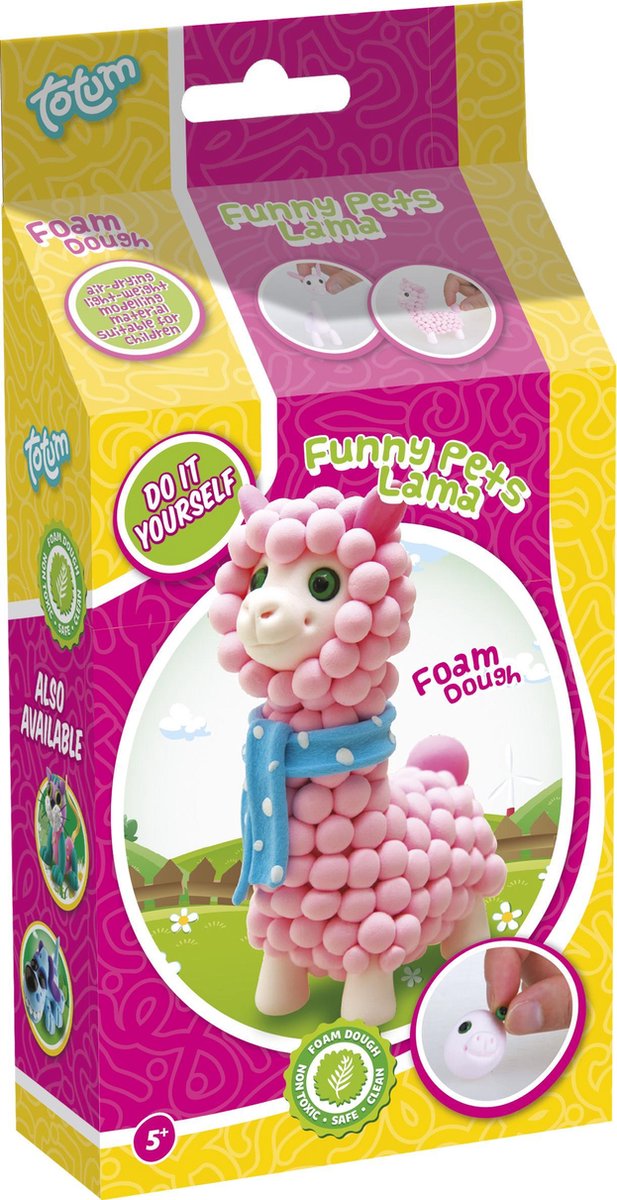Totum foamdough dieren - funny pet - lama alpaca maken