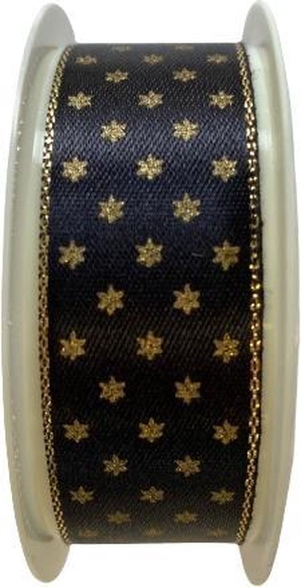 Verhaak Decoratieband Sterren 3 Meter Zwart/goud