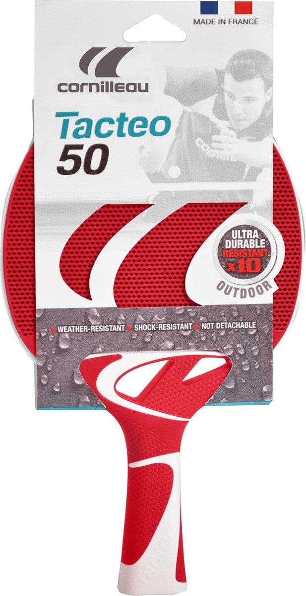 Cornilleau Tafeltennisbat Tacteo 50 Rood - Outdoor