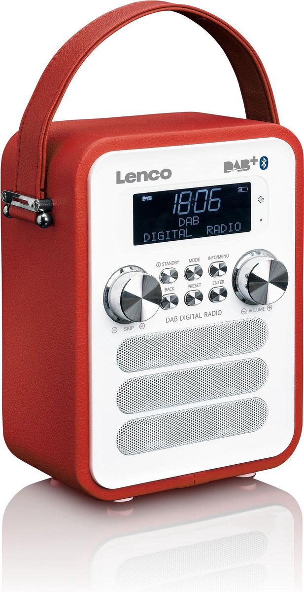Lenco PDR-050RD - DAB+ Radio met Subwoofer