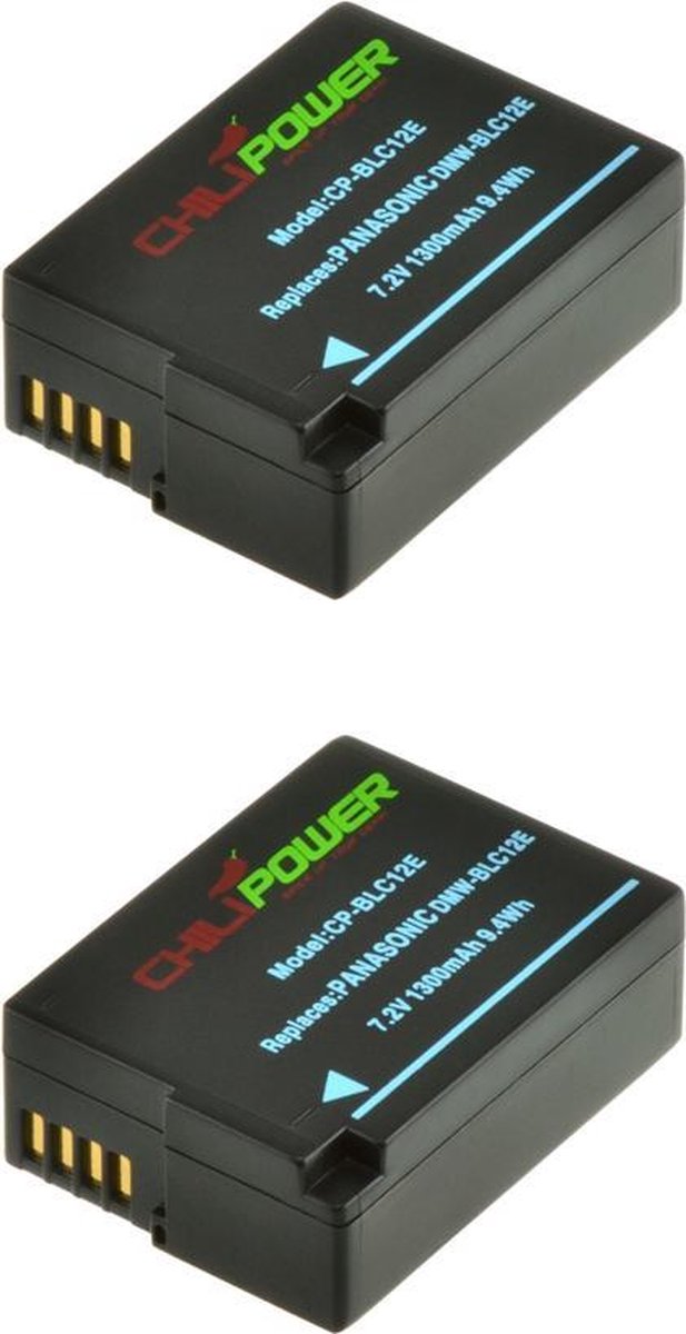 ChiliPower Panasonic DMW-BLC12E camera batterij - 2 stuks verpakking