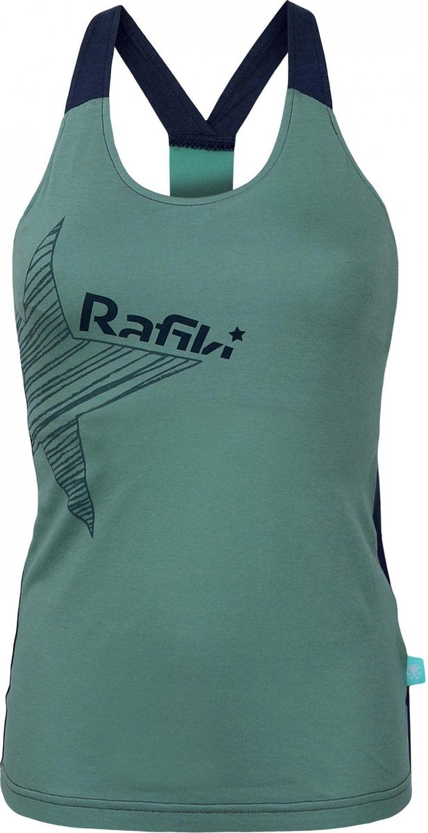 Rafiki Tanktop Vibe Ii Dames Katoen Groen Maat 36