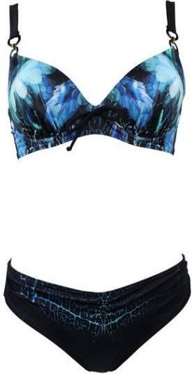Mila Peacock Pride Zwart/Print - Bikini Maat: 70E