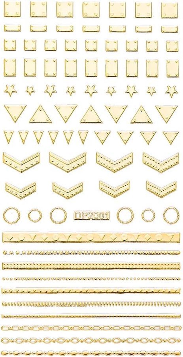 Nail art professional stickers 3D - Goud - DP-2001 - DM-Products