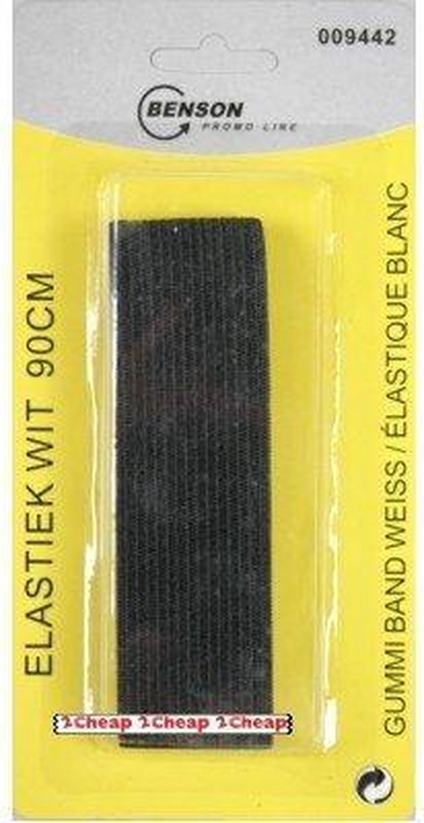Hofftech Elastiek 3 cm Breed Zwart of Wit (90 cm)