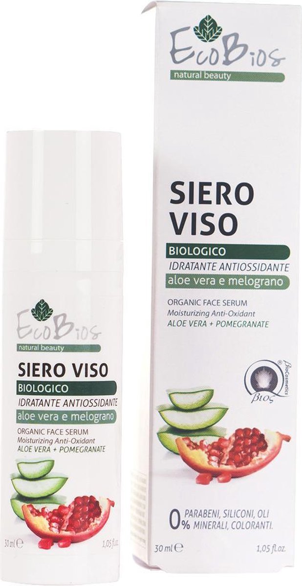 Ecobios Gezichtsserum 30 ml. hydraterend en anti-oxidant. Biologisch