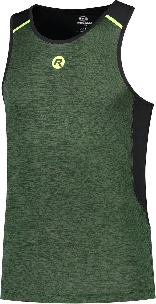 Rogelli Sporttop - Maat S  - Mannen - donkergroen/zwart