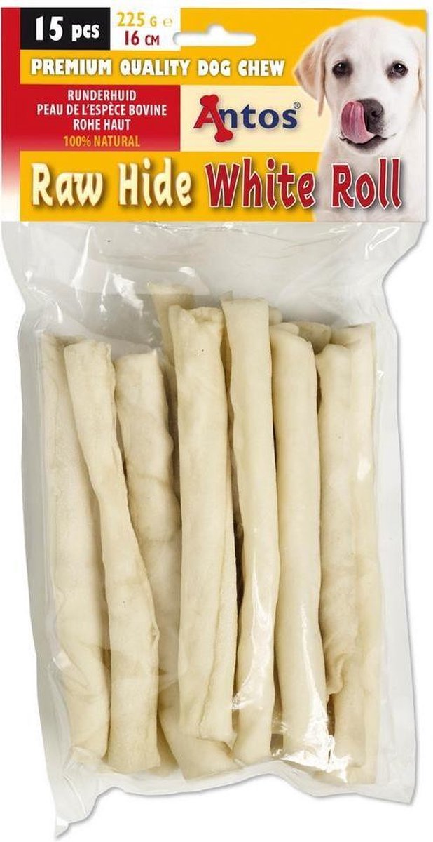 Raw Hide Witte Roll Sticks 15 stuks