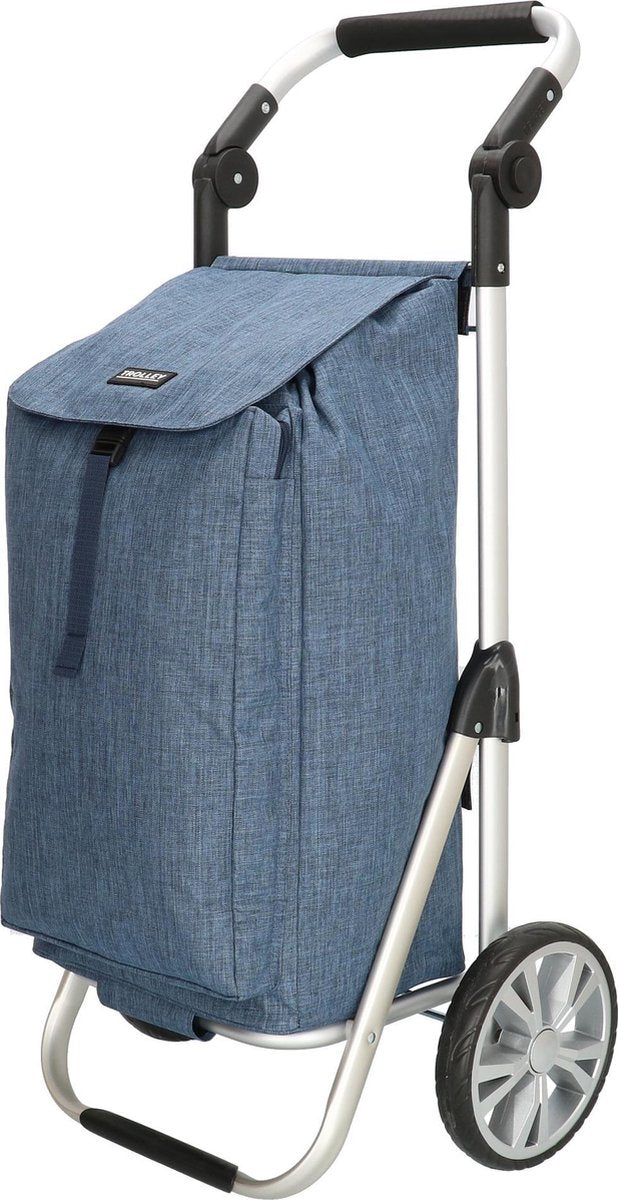 Boodschappentrolley Inklapbaar met Koeltas + Kantelbaar Handvat - Jeans