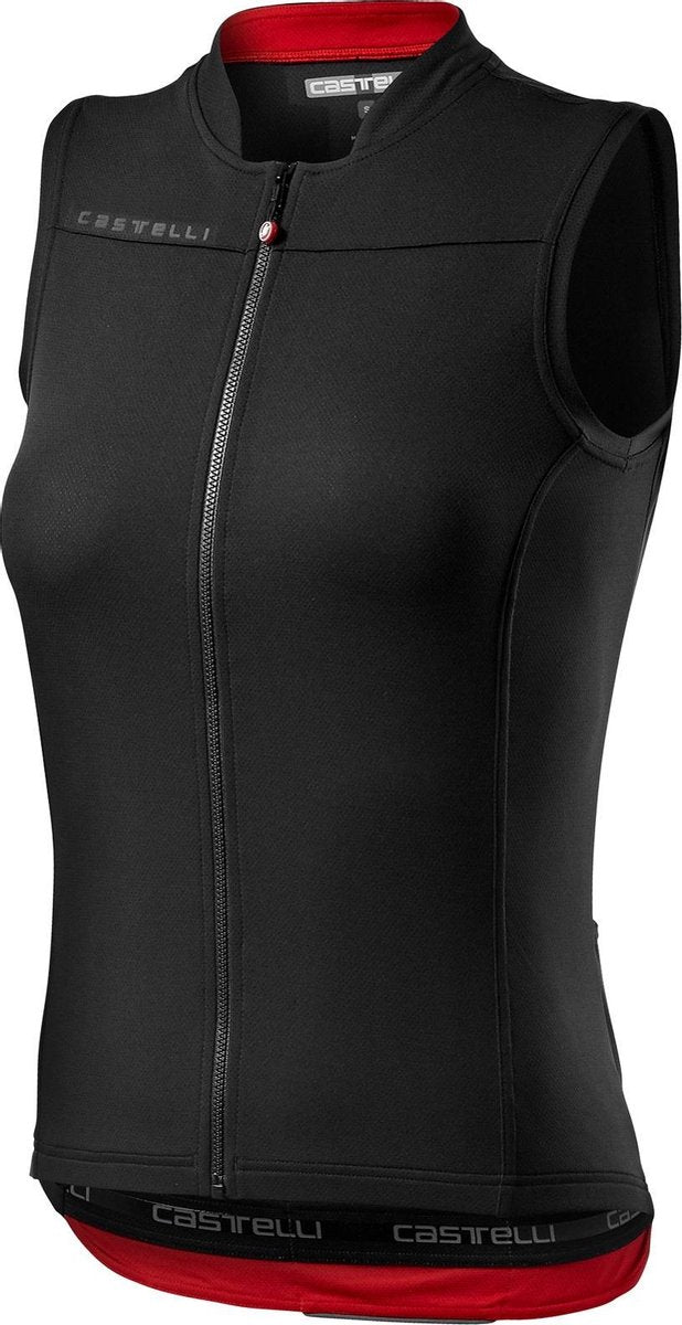 Castelli Anima 3 Fietsshirt - Maat L  - Vrouwen - zwart/rood
