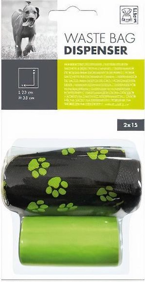 M-pets Hondenpoepzakjesdispenser 23 X 35 Cm Groen 31-delig