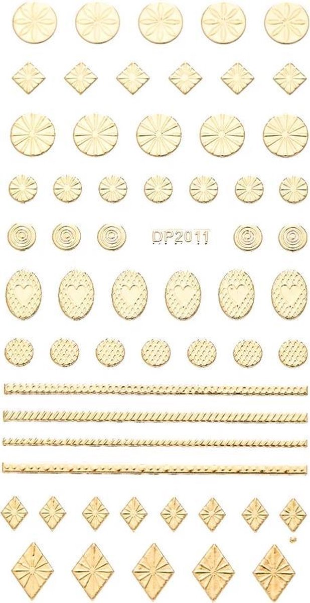 Nail art professional stickers 3D - Goud - DP-2011 - DM-Products