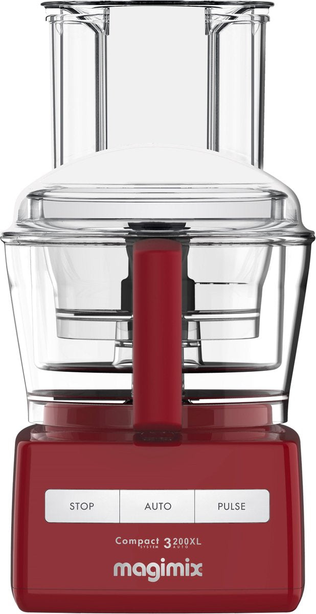 Magimix - CS 3200 XL - Foodprocessor - Rood - Inductiemotor - Professionele messen - 30 jaar motorgarantie