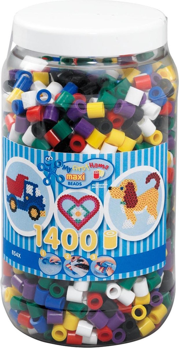 Maxi Strijkkralen primaire kleuren 1400 stuks