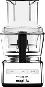 Magimix - CS 3200 XL - Foodprocessor - Shiny Chroom - Inductiemotor - Professionele messen - 30 jaar motorgarantie