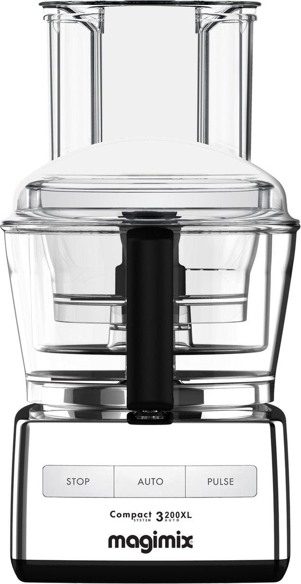 Magimix - CS 3200 XL - Foodprocessor - Shiny Chroom - Inductiemotor - Professionele messen - 30 jaar motorgarantie