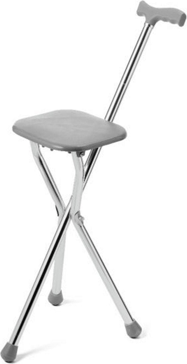Wandelstok met Zitje - Lichtgewicht Aluminium