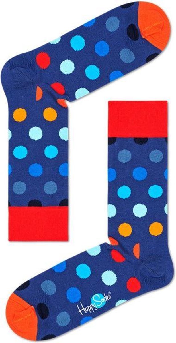 Happy Socks Big Dot Blauw