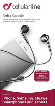 Cellularline Voice Capsule Headset In-ear Zwart
