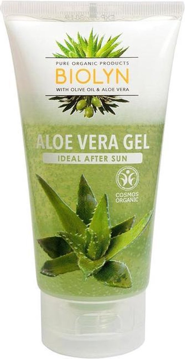 Biolyn- Biologische Aloë Vera gel - Met bio olijfolie - Aftersun -Huid hydratatie - 99