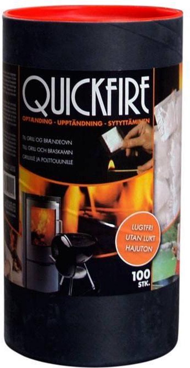 Quickfire 600 stuks - aanmaakzakje - koker - vuur starten
