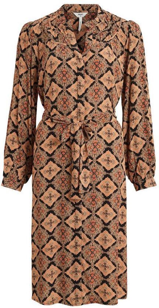 Objlisa L/s Shirt Dress 111 23034502 Black/paisley