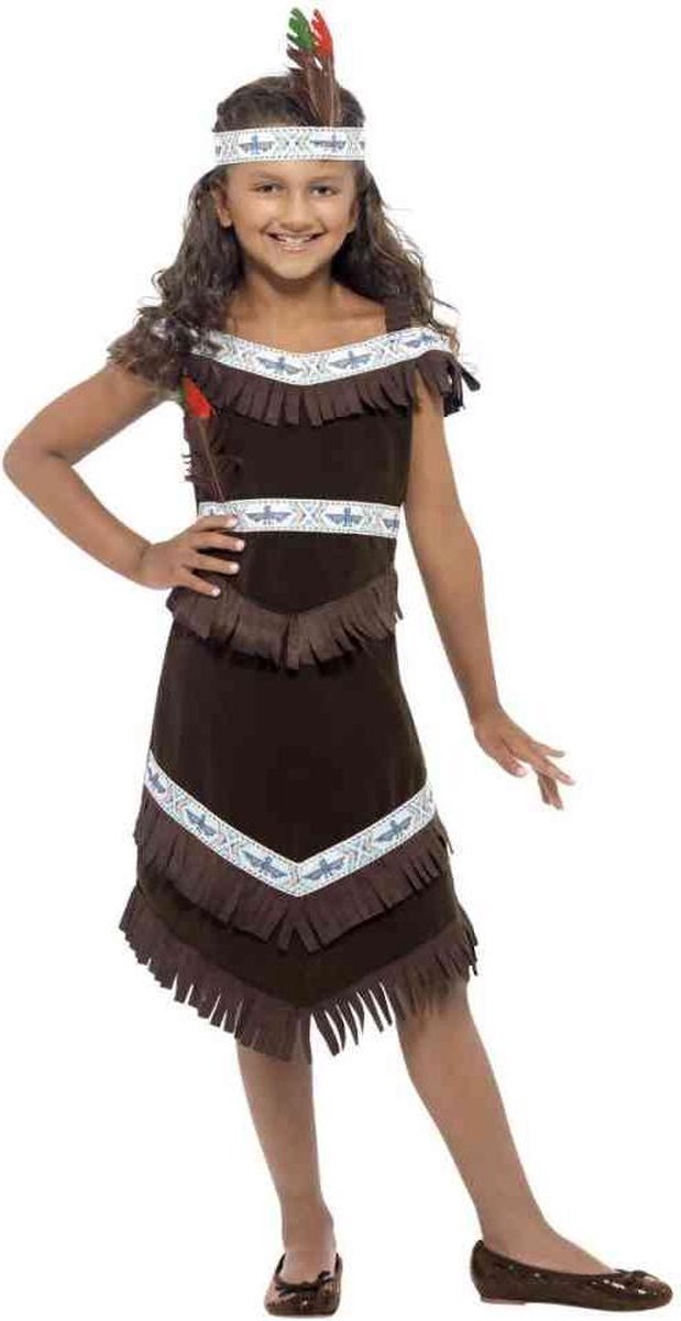 "Bruine indianen outfit voor meisjes  - Kinderkostuums - 122/134"