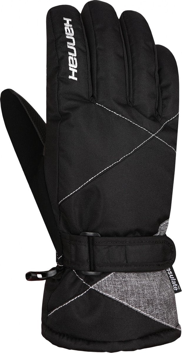 Hannah Handschoenen Pammy Dames Polyamide Zwart/grijs Maat L