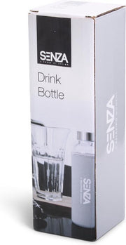 Drinkfles van glas - grijs