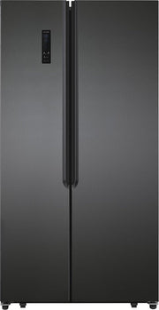 Exquisit SBS 135-4 - Amerikaanse koelkast - Donker INOX