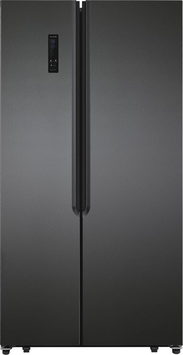 Exquisit SBS 135-4 - Amerikaanse koelkast - Donker INOX