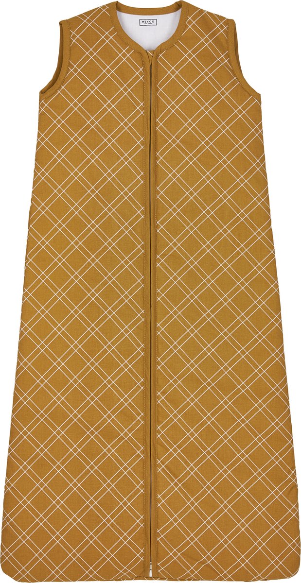 Meyco  Double Diamond babyslaapzak gevoerd - 110 cm - honey gold