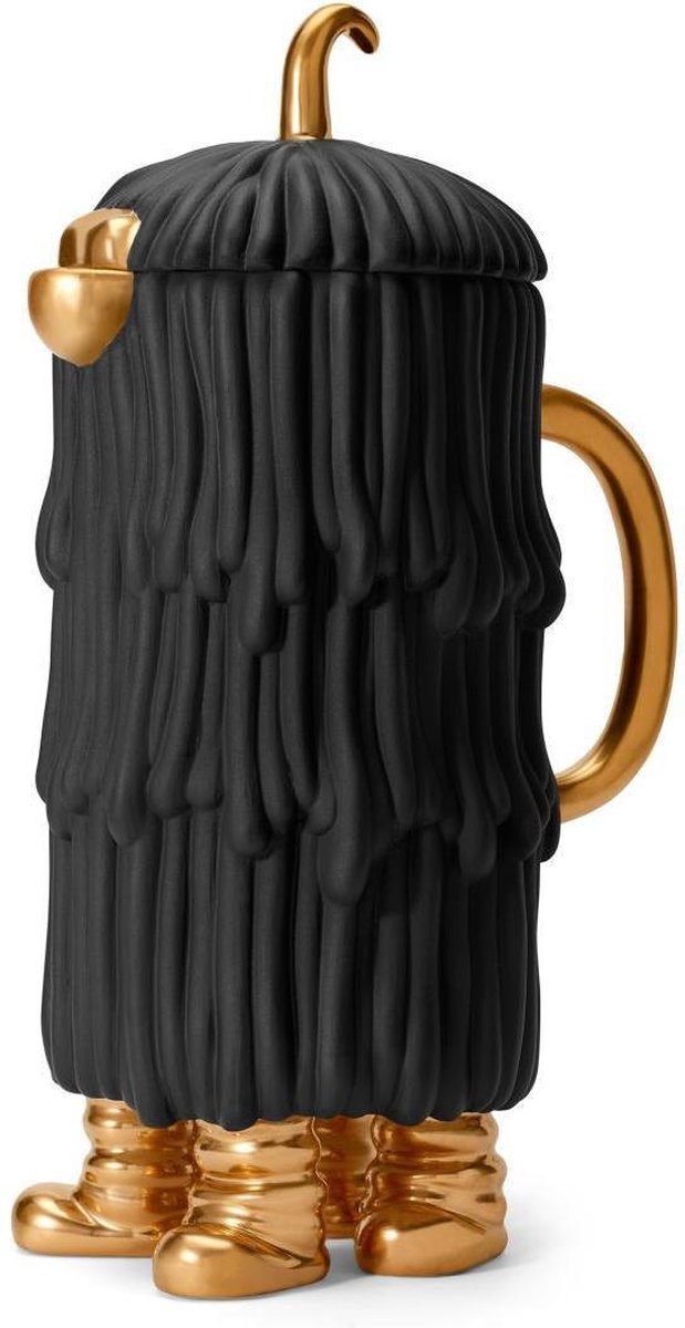 L'OBJET - Haas Djuna Coffee/Tea Pot Black + Gold