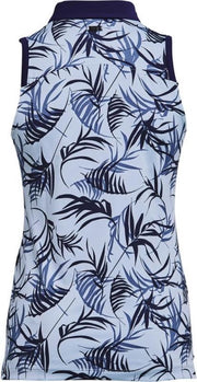 UA Zinger Slvls Novelty Polo-Isotope Blue / Midnight Navy / Jet Gray maat: XS    dames > golf kleding > tops > mouwloos en tanktops