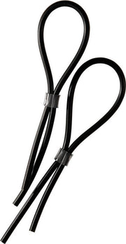 Rubber Adjustable Cock and Scotal Loops - Electric Stim Device