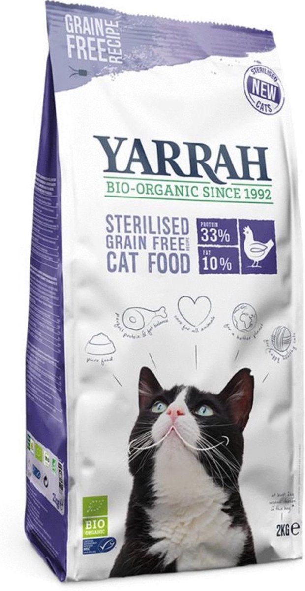 Yarrah Brokjes Bio Kat Sterilised Graanvrij Kip Vis - Kattenvoer -  2 kg