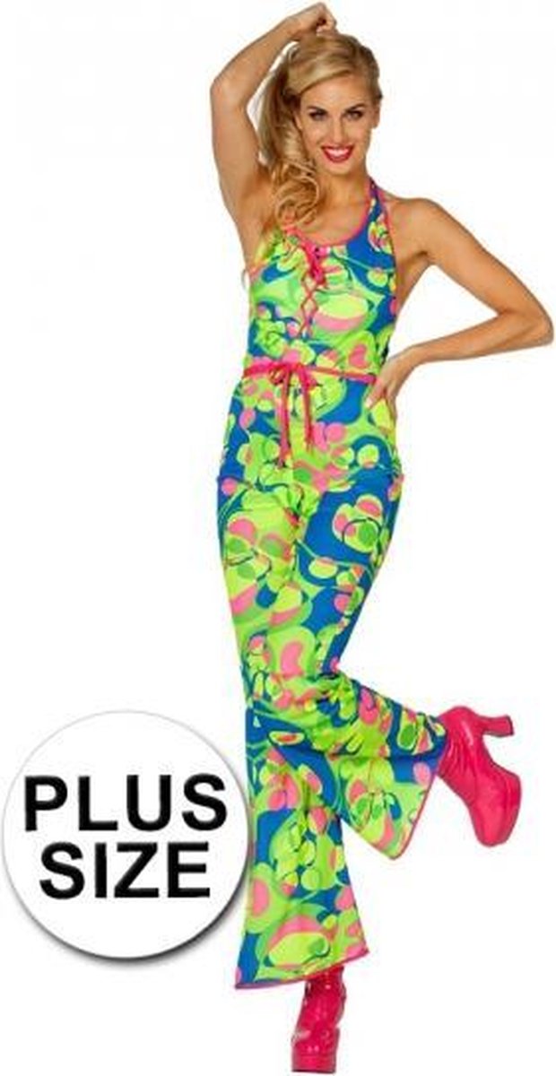 Catsuit seventies kostuum 44 (2xl)