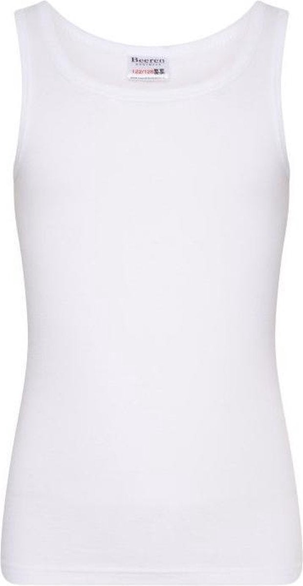 Beeren basic jongens hemd  - 128  - Wit