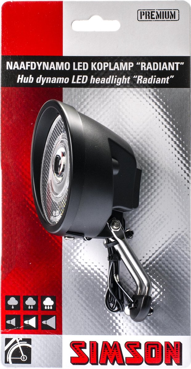 Simson Naafdynamo koplamp 'Radiant'
