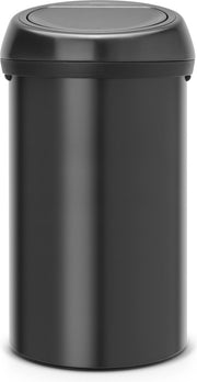 Brabantia Touch Bin Prullenbak - 60 l - Matt Black met Matt Black deksel