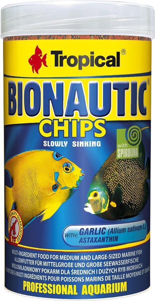 Tropical Bionautic Chips 250ml | Zeewater Visvoer | Aquarium Visvoer