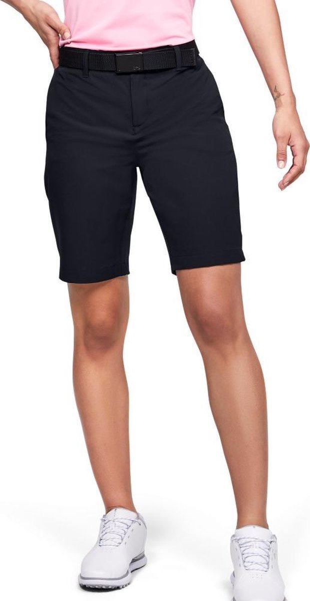 UA Links Short-Black / Mod Gray Light Heather / Black maat: 14    dames > golf kleding > shorts skort rok