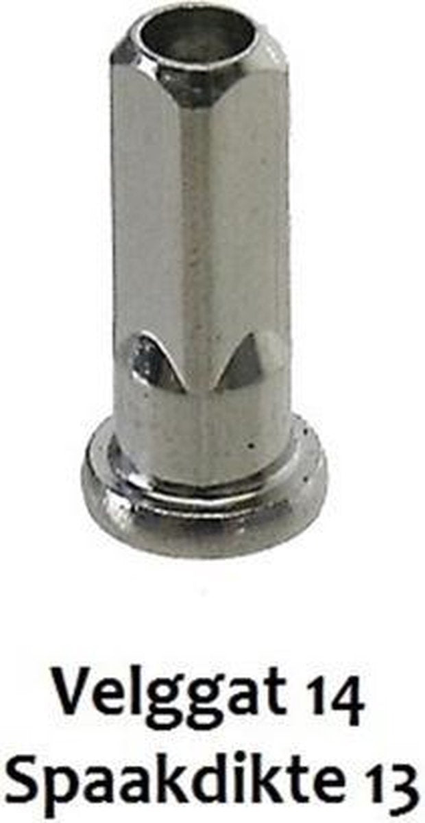 Verloopnippel velg 14 spaak 13 p/stuk