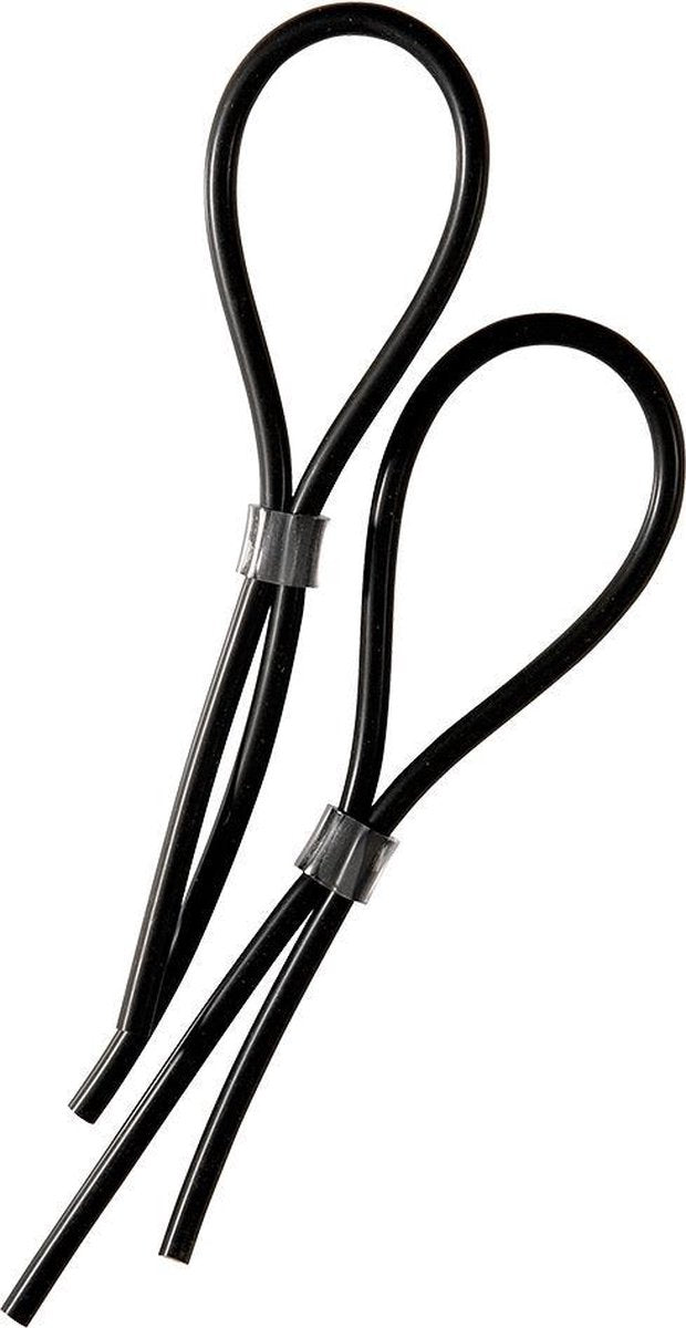 Rubber Adjustable Cock and Scotal Loops - Electric Stim Device -