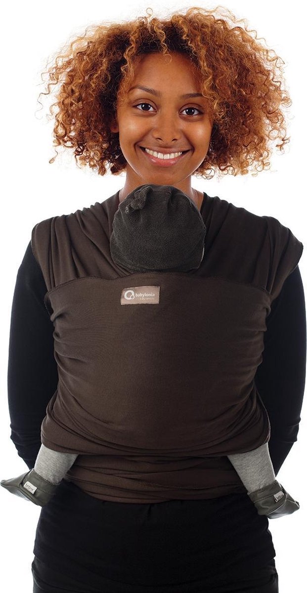 Babylonia TRICOT SLEN ORGANIC Draagdoek Baby - 500 cm - Coffee Bean