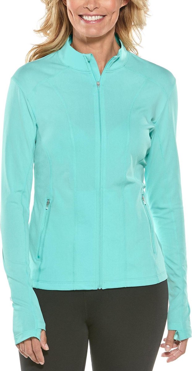 Coolibar - UV Zwemjack voor dames - Malawi - Tropical Mint - maat L