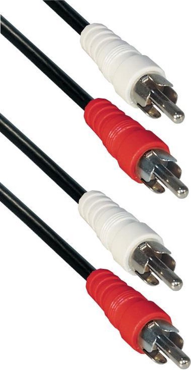 Transmedia Tulp stereo audio kabel - zwart - 2