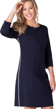 YEST Yulia Jurk - Dark Blue/Ecru - maat 42