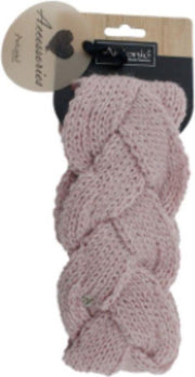 Hoofdband | Hoofdband vrouwen | Oorwarmers |Grofgebreide| One Size | Roze